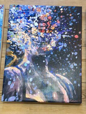 Scout Cuomo Giclee Canvas Print "Breath" and "Woman Swimmer" Lot of 2